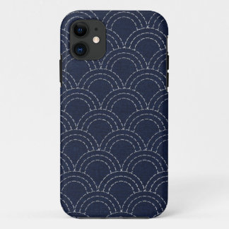 Funda Para iPhone 11 Olas oceánicas japonesas del sashiko
