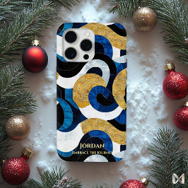 Funda Para iPhone 15 Pro Max Olas polinesias abstractas – Ritmos artísticos