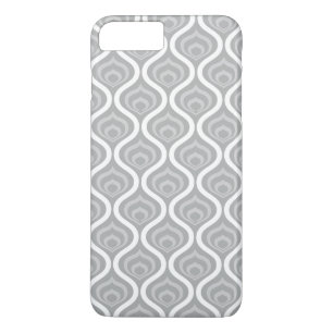 Funda Para iPhone 8 Plus/7 Plus Olas Retro Grises