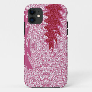 Funda Para iPhone 11 Olas Rojas Retro Resumen Arte