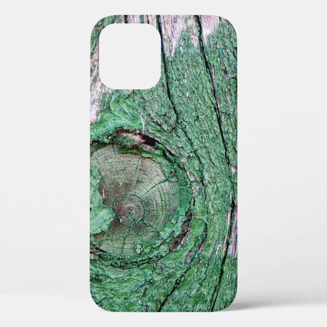 Funda De Case-Mate Para iPhone Old Weathered Painted Green Wood Background Textur (Reverso )