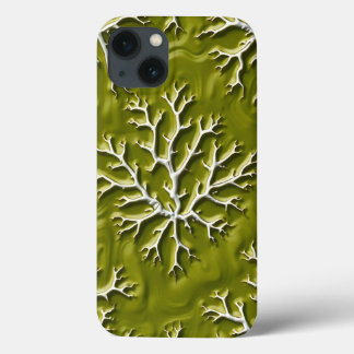 Funda Para iPhone 13 Olive Embossed Branch iPhone Case Style