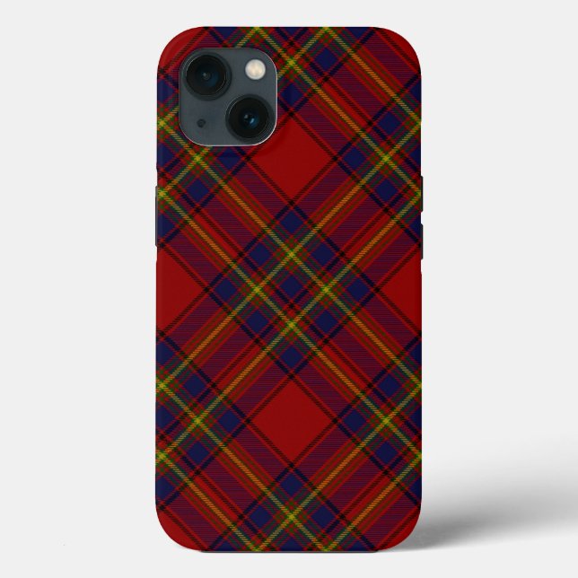 Funda De Case-Mate Para iPhone Oliver tartan amarillo rojo platillo (Reverso )
