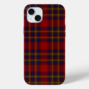 Funda Para iPhone 15 Mini Oliver tartán rojo amarillo azul a cuadros