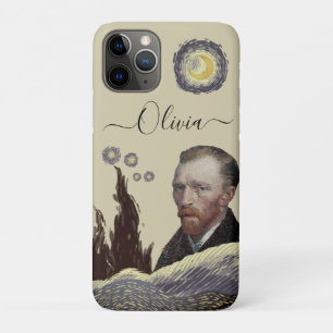 Funda Para iPhone 11 Pro OLIVIA Artistic VanGogh pastel color brown elegant