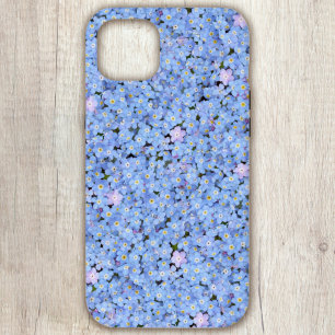 Funda Para iPhone 15 Mini Olvídenme no azul Floral para iPhone / iPad estuch