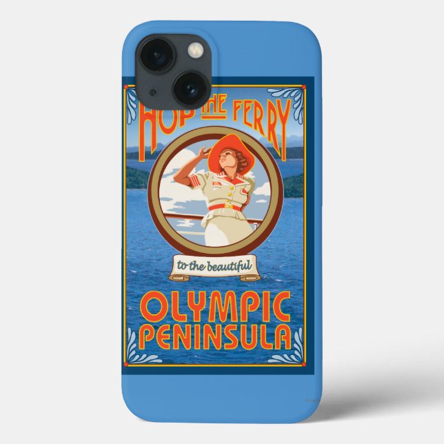 Funda De Case-Mate Para iPhone Olympic Peninsula, WashingtonHop the Ferry (Reverso)