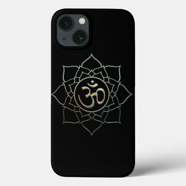 Funda De Case-Mate Para iPhone Om de flores de Lotus (Reverso)