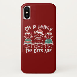Funda Para iPhone X Om es donde los gatos son feriados
