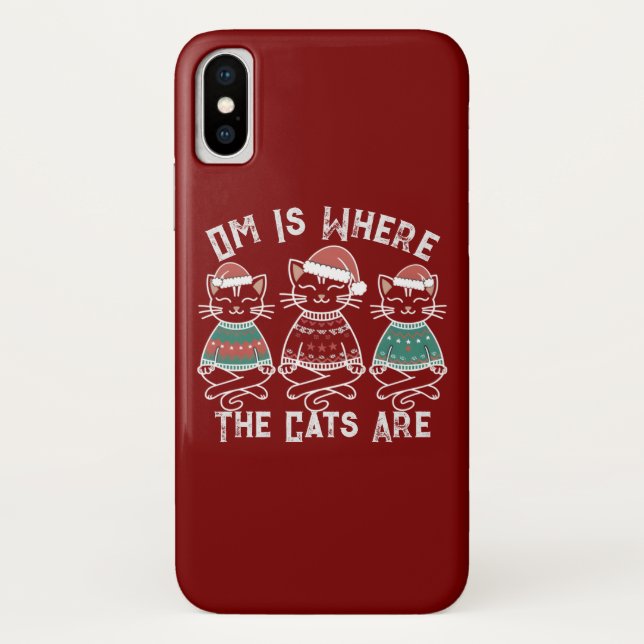 Funda De Case-Mate Para iPhone Om es donde los gatos son feriados (Reverso)
