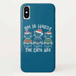 Funda Para iPhone X Om es donde los gatos son feriados