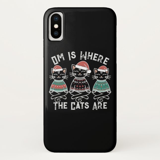 Funda De Case-Mate Para iPhone Om es donde los gatos son feriados (Reverso)