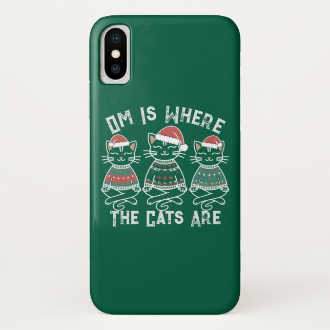 Funda De Case-Mate Para iPhone Om es donde los gatos son feriados (Reverso)