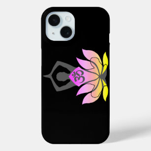 Funda Para iPhone 15 OM Namaste Espíritu Lotus Flor Yoga Pose