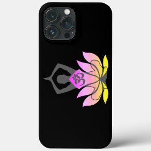 Funda Para iPhone 13 Pro Max OM Namaste Espíritu Lotus Flor Yoga Pose