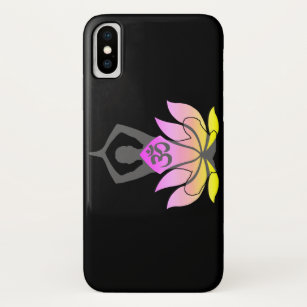 Funda Para iPhone X OM Namaste Espíritu Lotus Flor Yoga Pose