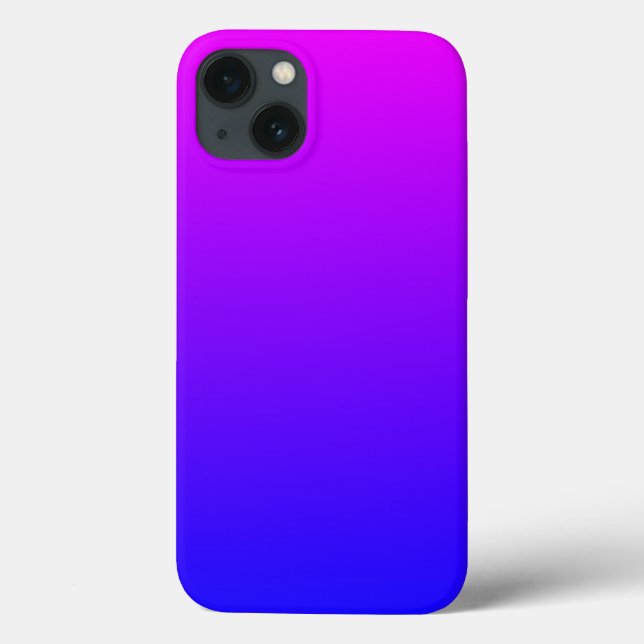 Funda De Case-Mate Para iPhone Ombre azul magenta (Reverso)