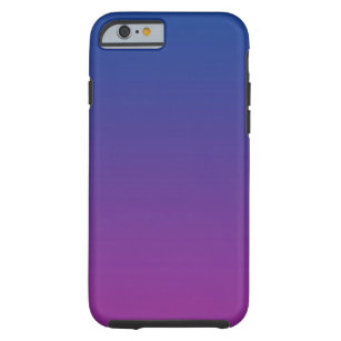 Funda Resistente Para iPhone 6 Ombre azul marino y púrpura