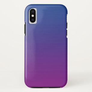 Funda Para iPhone X Ombre azul marino y púrpura