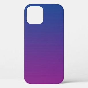 Funda Para iPhone 12 Ombre azul marino y púrpura