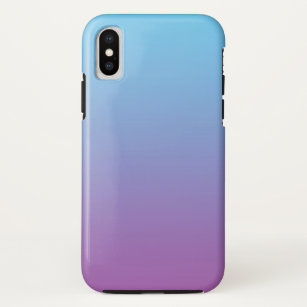 Funda Para iPhone X Ombre azul y púrpura