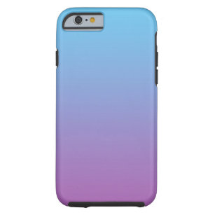 Funda Resistente Para iPhone 6 Ombre azul y púrpura