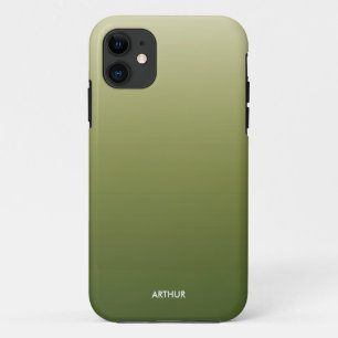 Funda Para iPhone 11 Ombre de gradiente verde ahumado personalizado
