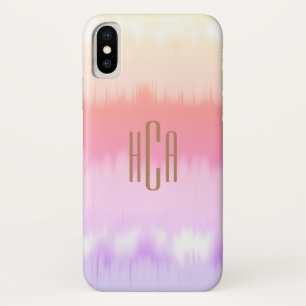 Funda Para iPhone X Ombré de moda tinte de tinta y coral en Rubor