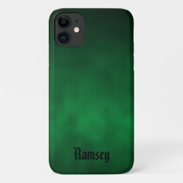 Funda Para iPhone 11 Ombre gótico verde personalizado