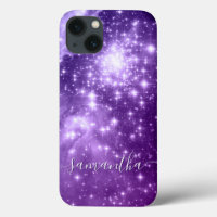 Ombre Mágico Morado Sparkly Stars Celestial Foto