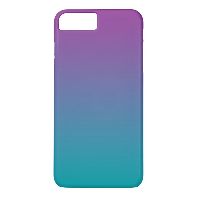 Funda De Case-Mate Para iPhone Ombre púrpura y verde azulado (Reverso)