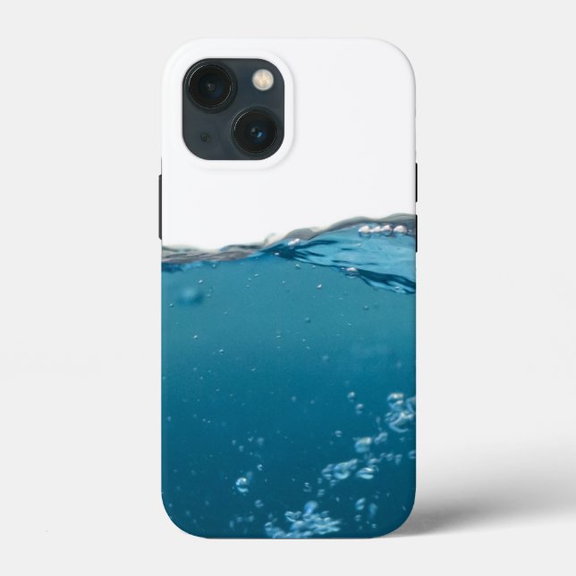 Funda De Case-Mate Para iPhone Onda azul transparente (Reverso )