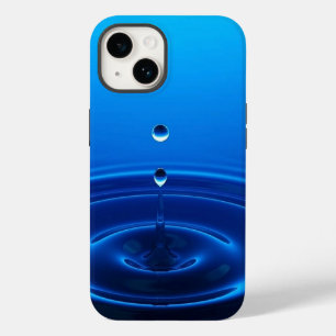 Funda Para iPhone 14 De Case-Mate Onda de agua azul profundo Estética de gota