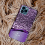 Funda Para iPhone 14 De Case-Mate Onda de aspecto de Purpurina púrpura monograma man<br><div class="desc">El diseño es una foto y los fundas no están hechos con purpurinas, secuencias, metales o bosques reales. Este diseño también está disponible en otros modelos de teléfono. Elija Tipo de dispositivo para ver otros fundas de iPhone, Samsung Galaxy o Google. Algunos estilos se pueden cambiar seleccionando Estilo si se...</div>