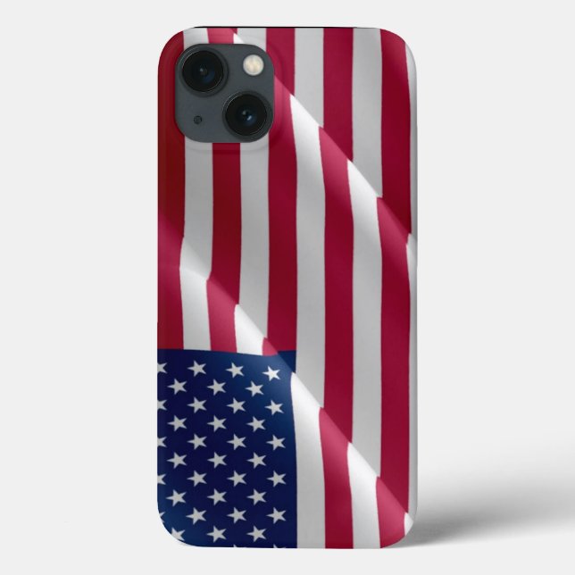FUNDA DE Case-Mate PARA iPhone ONDA DE BANDERA DE ESTADOS UNIDOS (Reverso)