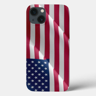 FUNDA PARA iPhone 13 ONDA DE BANDERA DE ESTADOS UNIDOS
