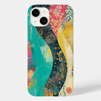 Funda Para iPhone 14 De Case-Mate Onda de flores multicolores