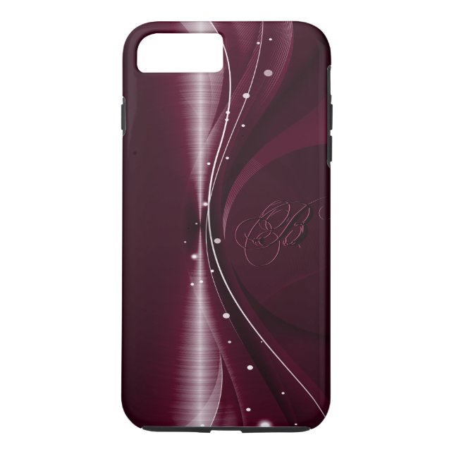Funda De Case-Mate Para iPhone Onda dinámica de marrón de metal rojo (Reverso)