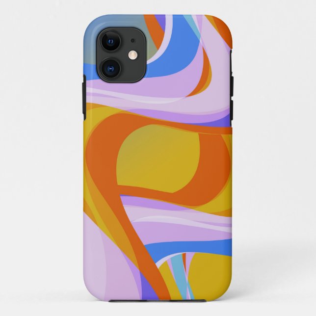 Funda De Case-Mate Para iPhone Onda fractal abstracta (Reverso)