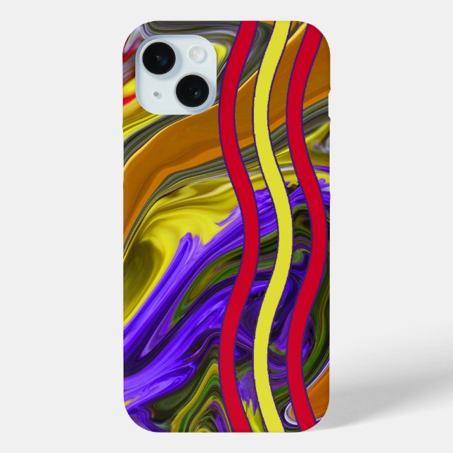 Funda De Case-Mate Para iPhone Onda líquida Funky (Reverso )