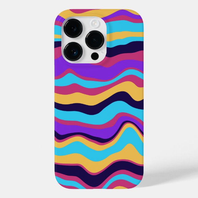 Funda De Case-Mate Para iPhone Ondas abstractas (Reverso )