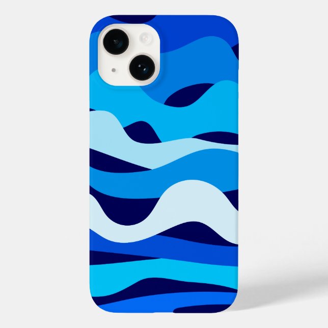 Funda De Case-Mate Para iPhone Ondas abstractas hermosas (Reverso )
