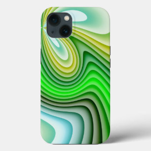 Funda Para iPhone 13 Ondas amarillas y verdes Mellow