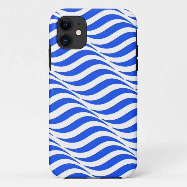 Funda De Case-Mate Para iPhone Ondas azules (Reverso)