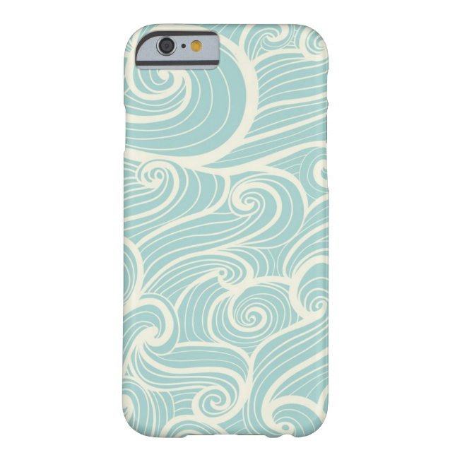 Funda De Case-Mate Para iPhone Ondas azules (Reverso)