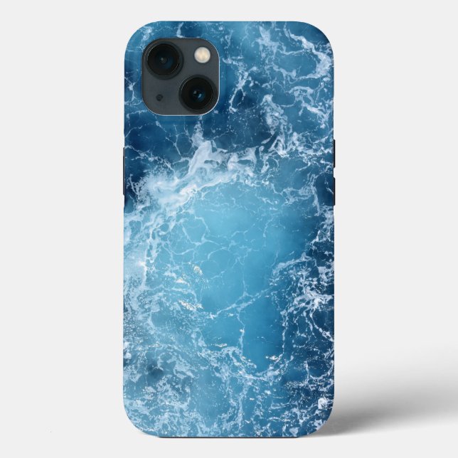 Funda De Case-Mate Para iPhone Ondas azules (Reverso )