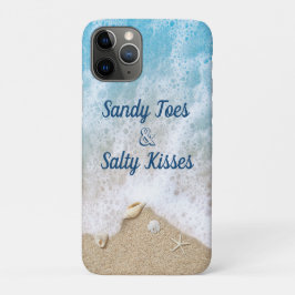 Funda Para iPhone 11 Pro Ondas azules Sandy Toes Salty Kiss