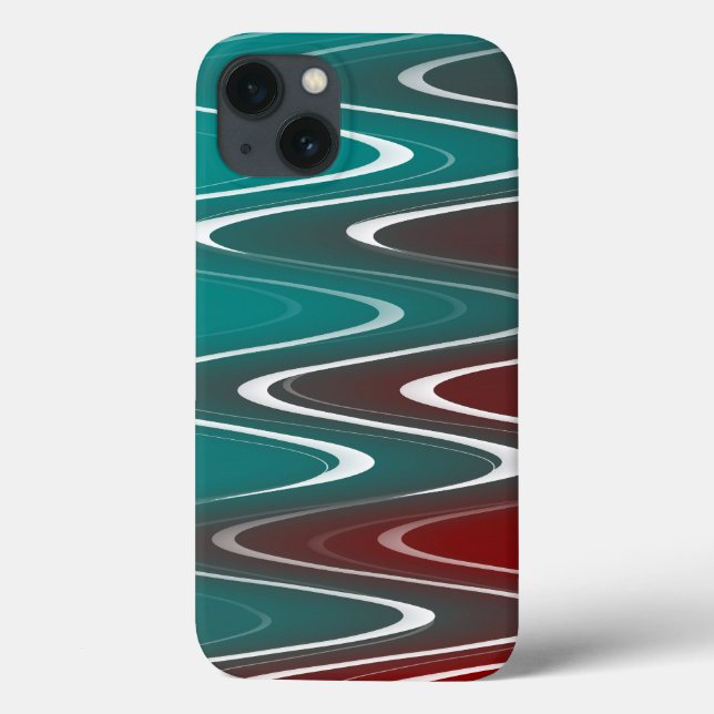 Funda De Case-Mate Para iPhone Ondas blancas (Reverso)
