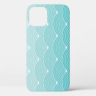 Funda Para iPhone 12 Ondas de curva: Patrón geométrico vintage