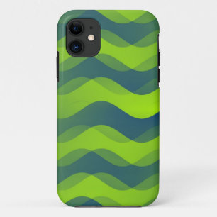 Funda Para iPhone 11 Ondas de degradados de color - verde